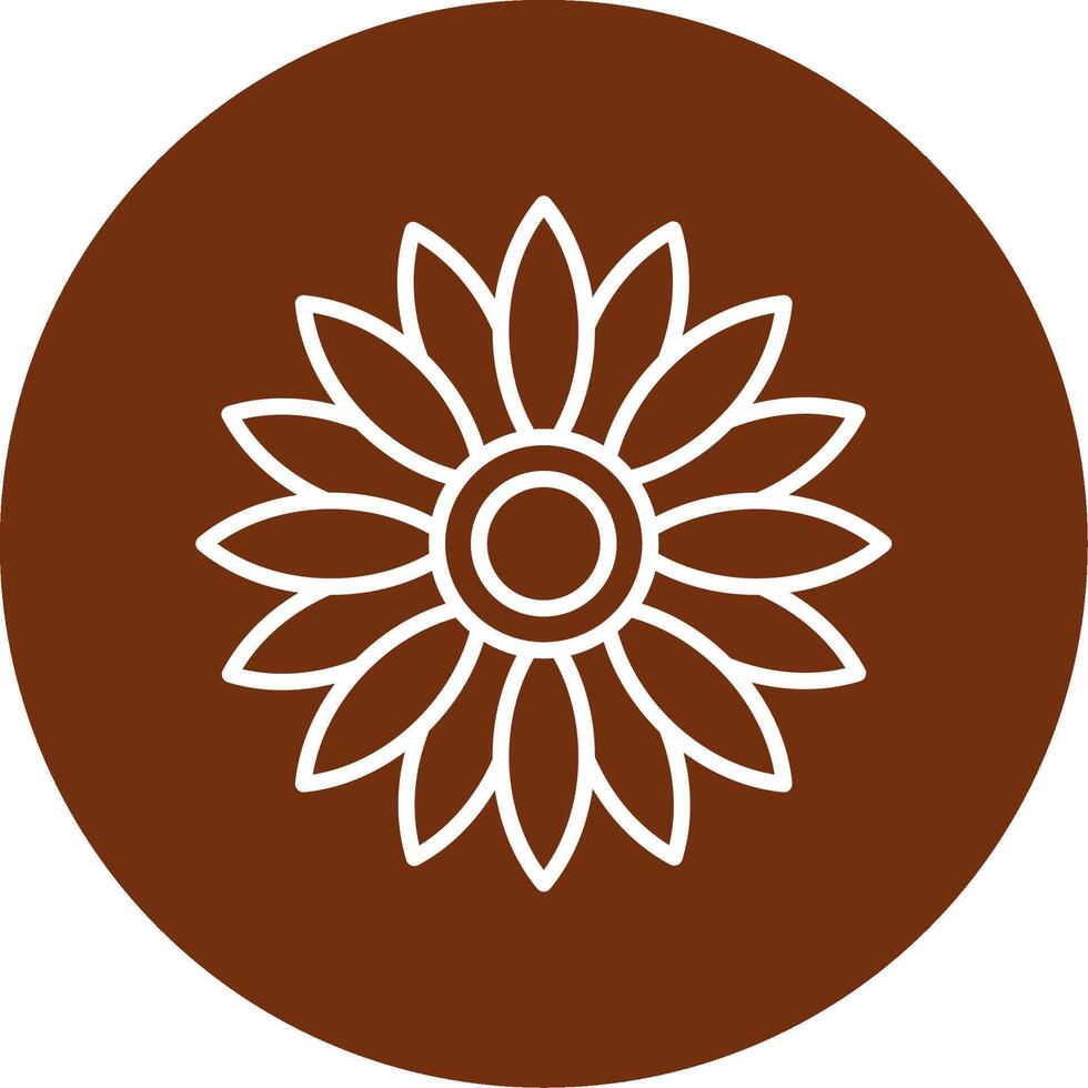 Sunflower Colorful Icon vector
