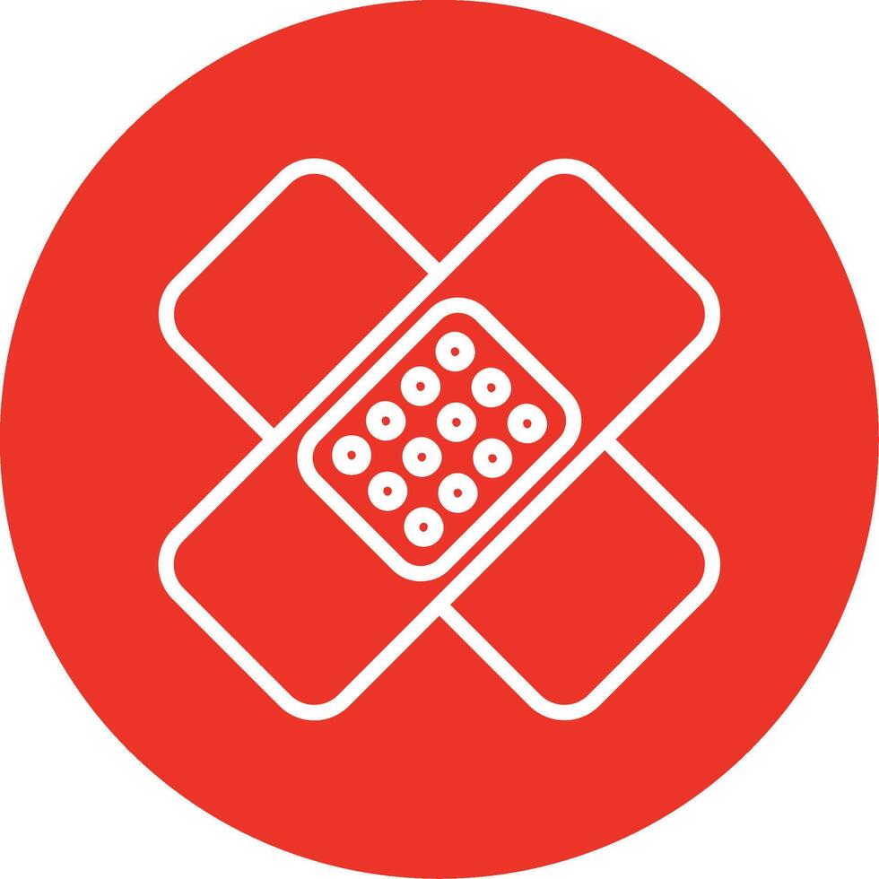 Band Aid Colorful Icon vector