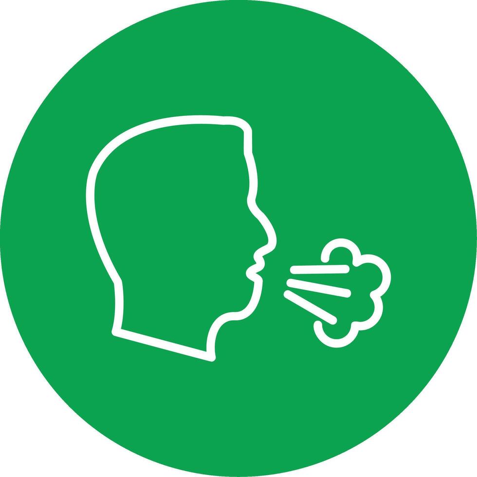 Dry Cough Colorful Icon vector