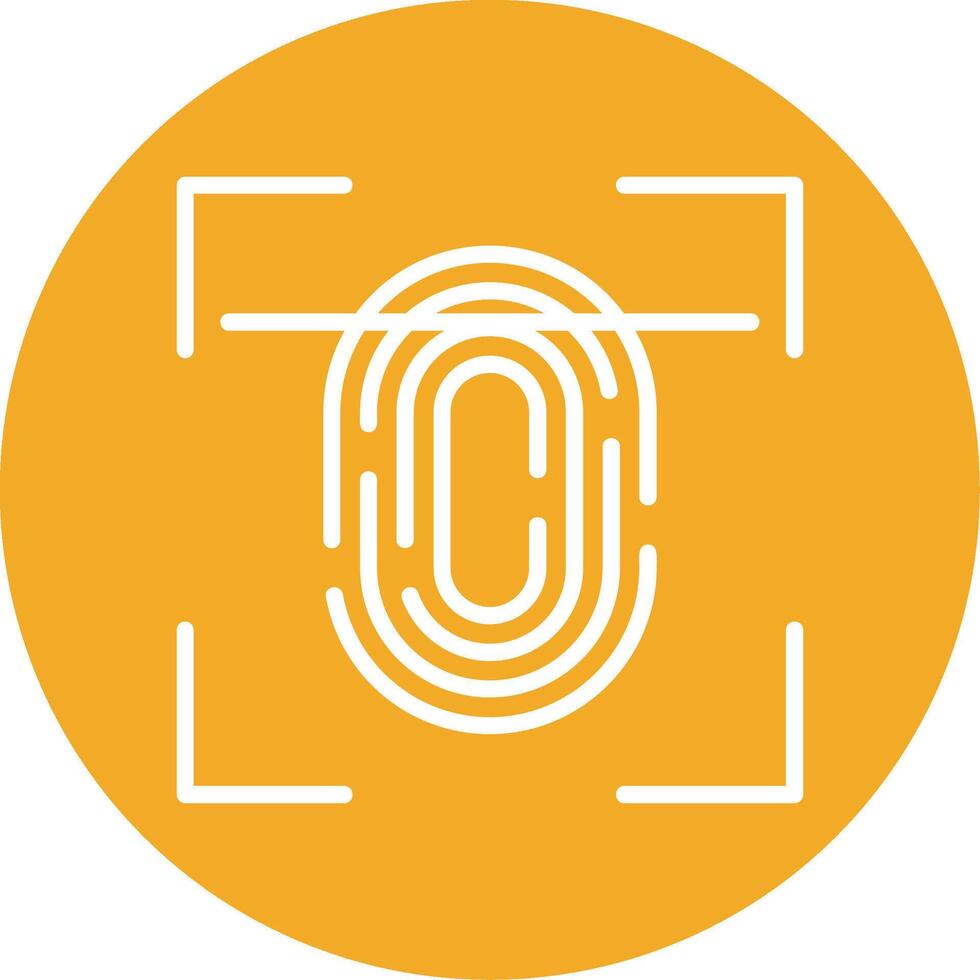 Fingerprint Scan Colorful Icon vector