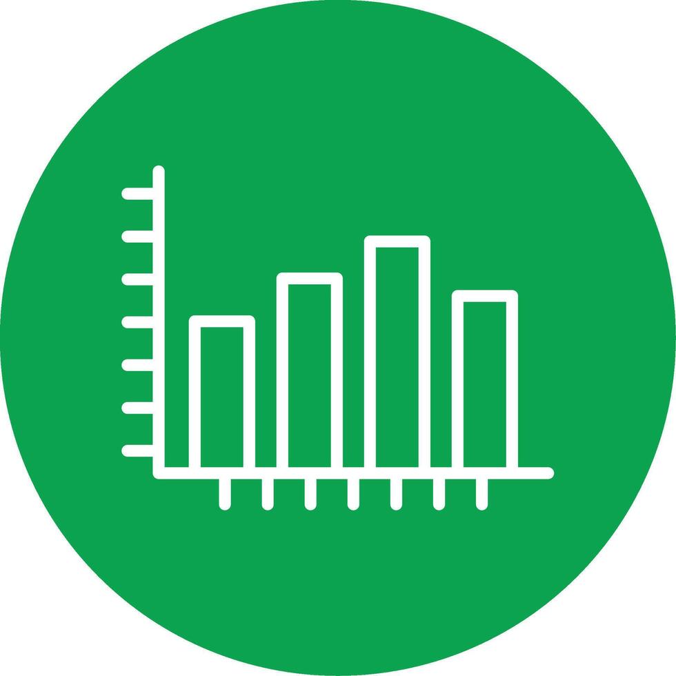 Bar Chart Colorful Icon vector