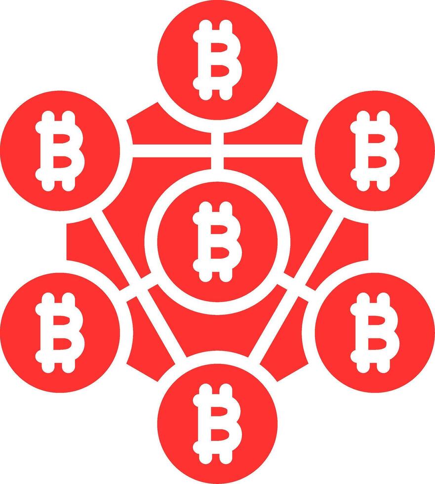 Blockchain Colorful Icon vector