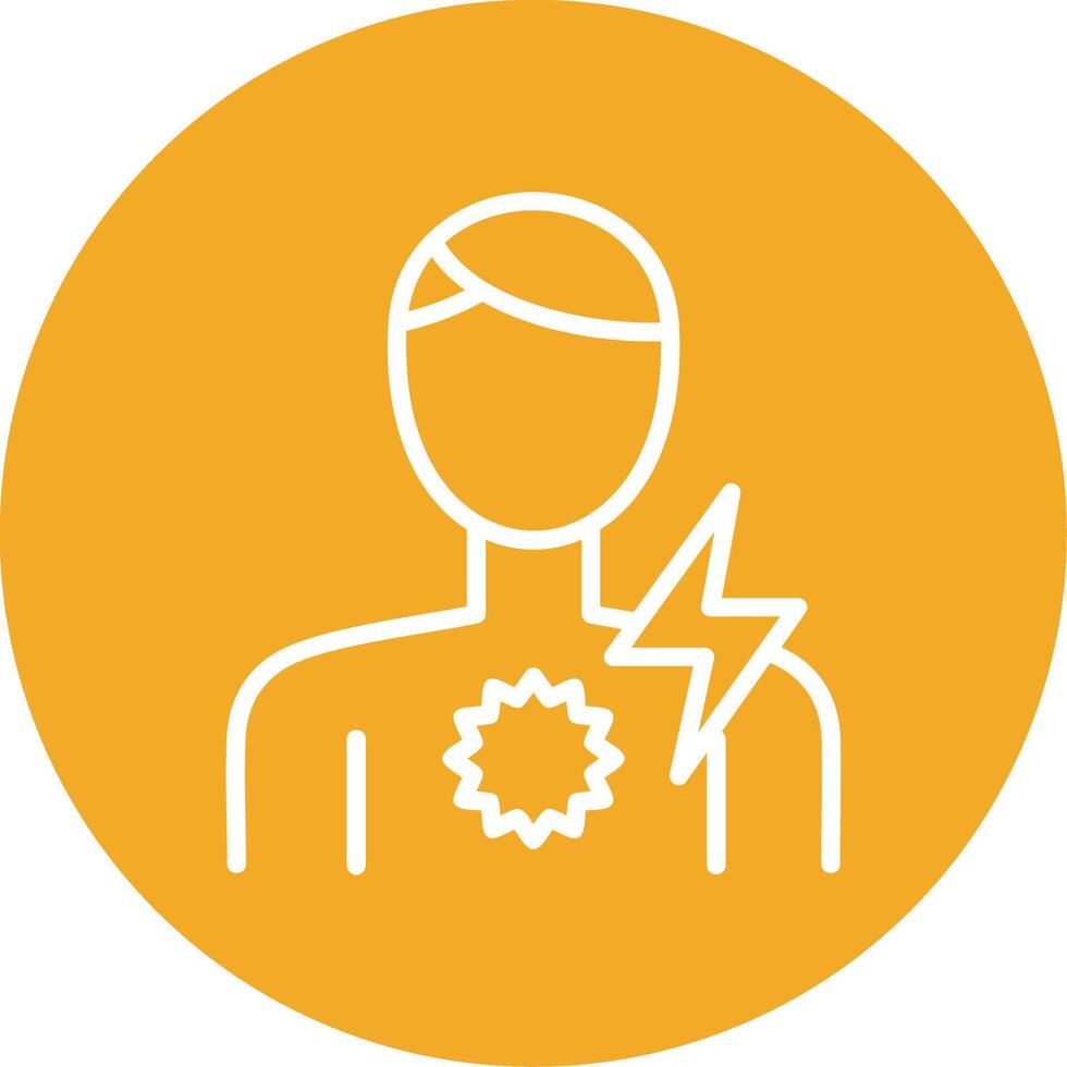 Chest Pain Colorful Icon vector