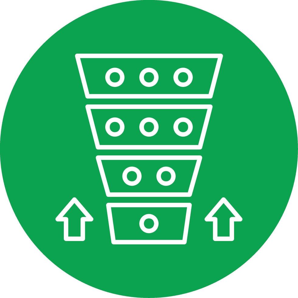 Funnel Chart Colorful Icon vector