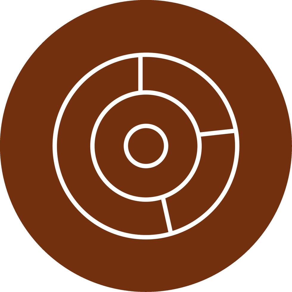 Donut Chart Colorful Icon vector