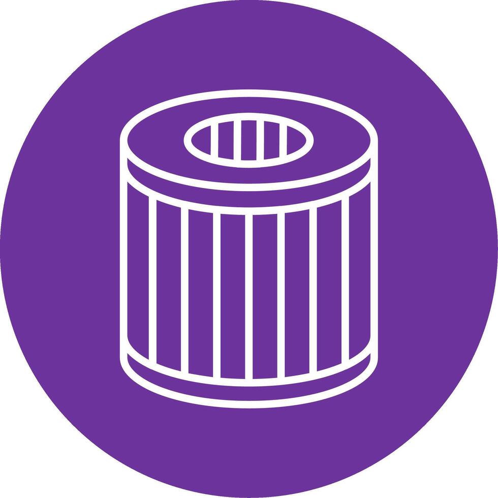 Oil Filter Colorful Icon vector