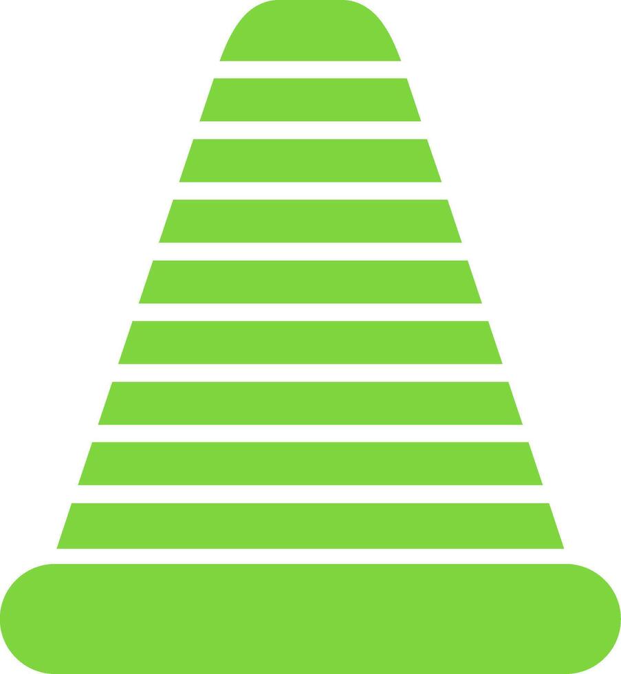 Traffic Cone Colorful Icon vector