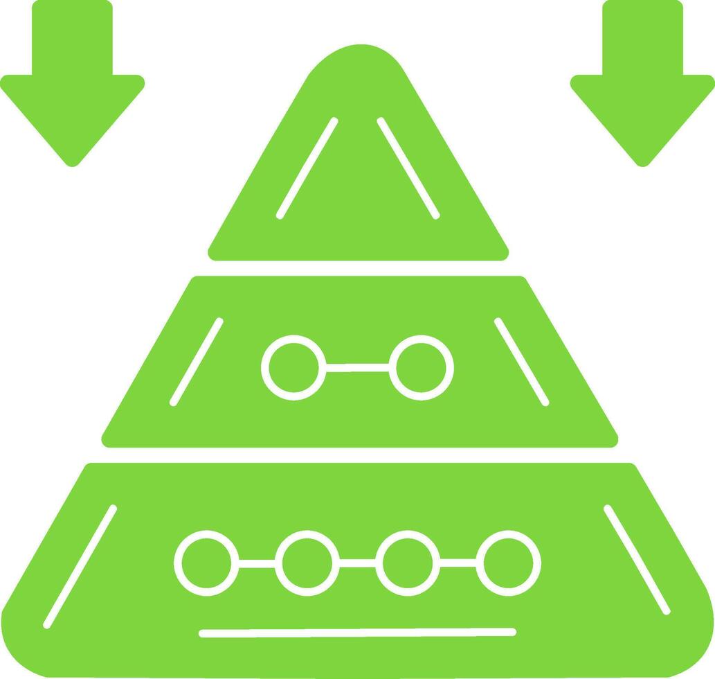 Pyramid Chart Colorful Icon vector