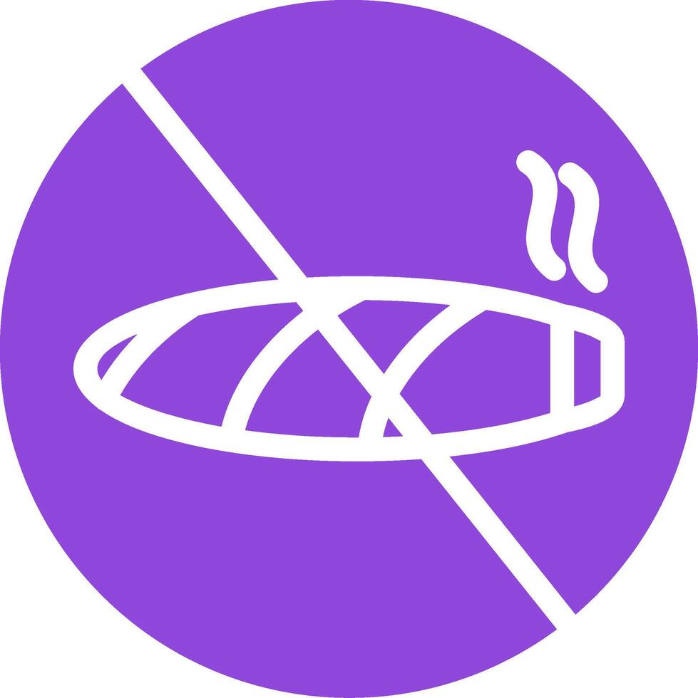 No Cigar Colorful Icon vector