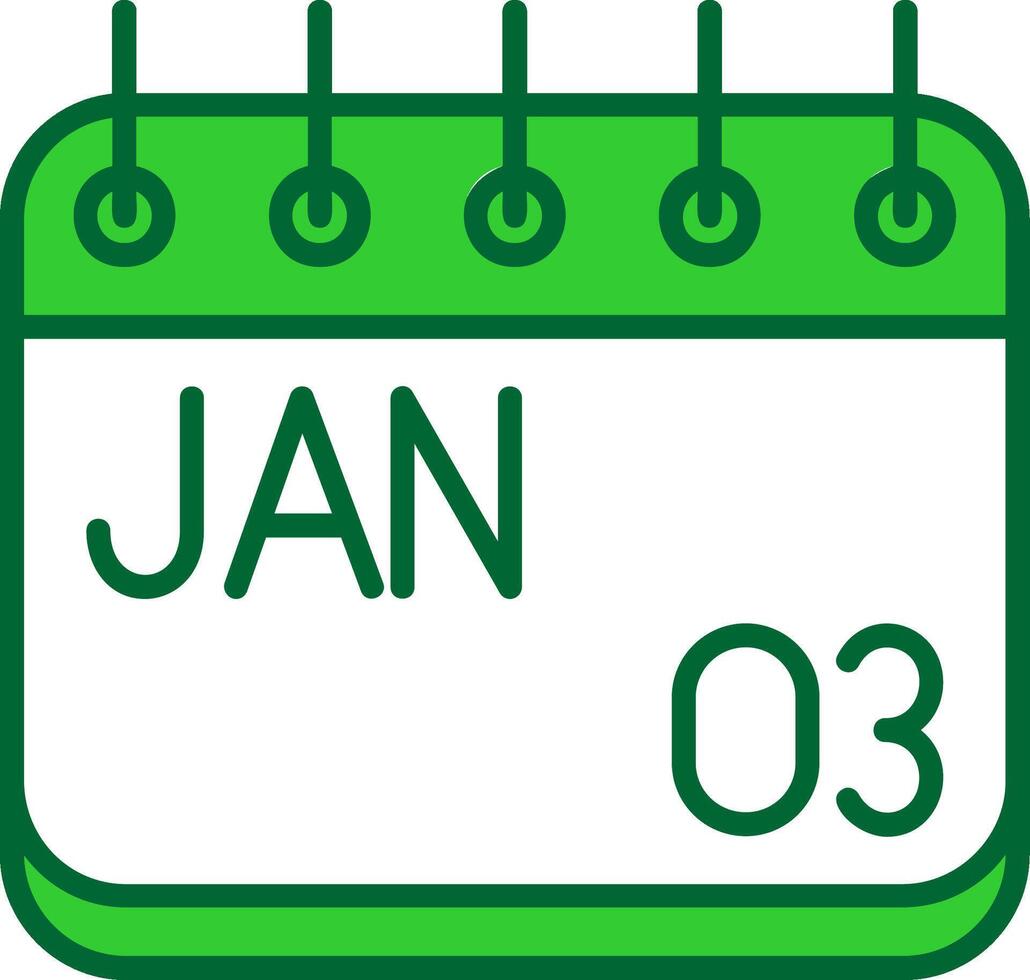 January Colorful Icon vector