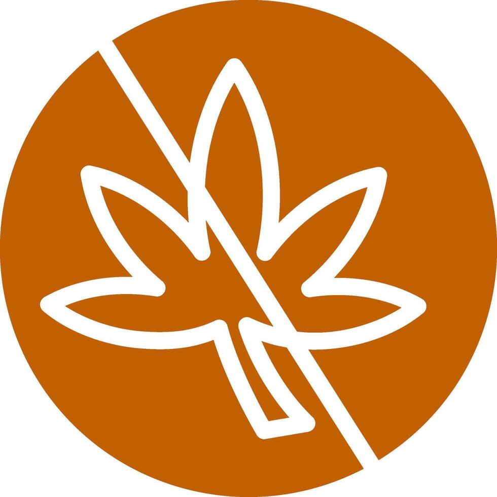 No Weed Colorful Icon vector