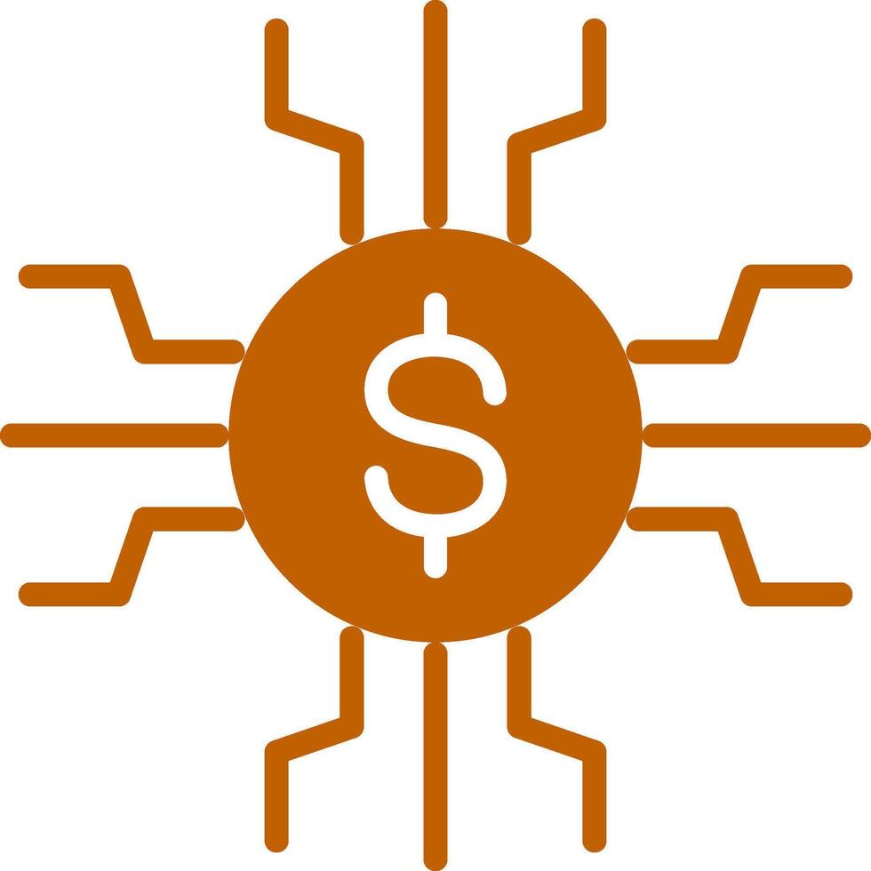Dollar Colorful Icon vector