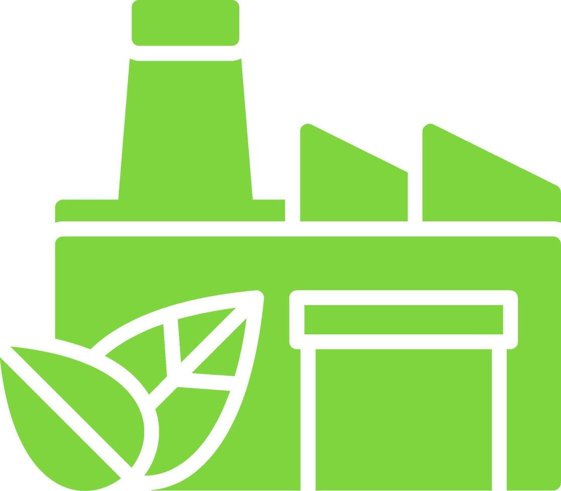 Green Factory Colorful Icon vector