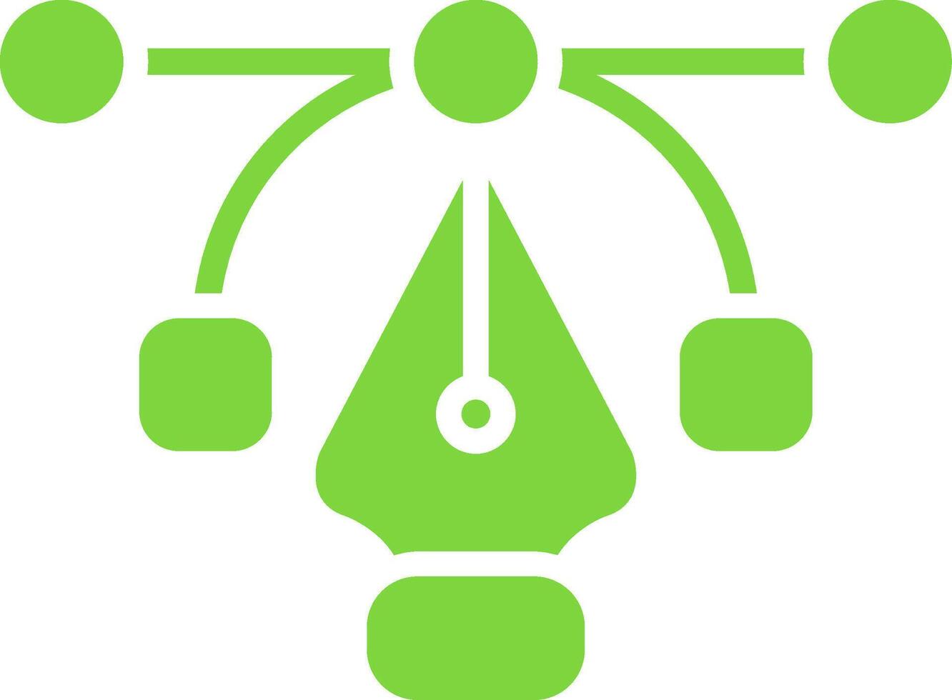 Pen Tool Colorful Icon vector