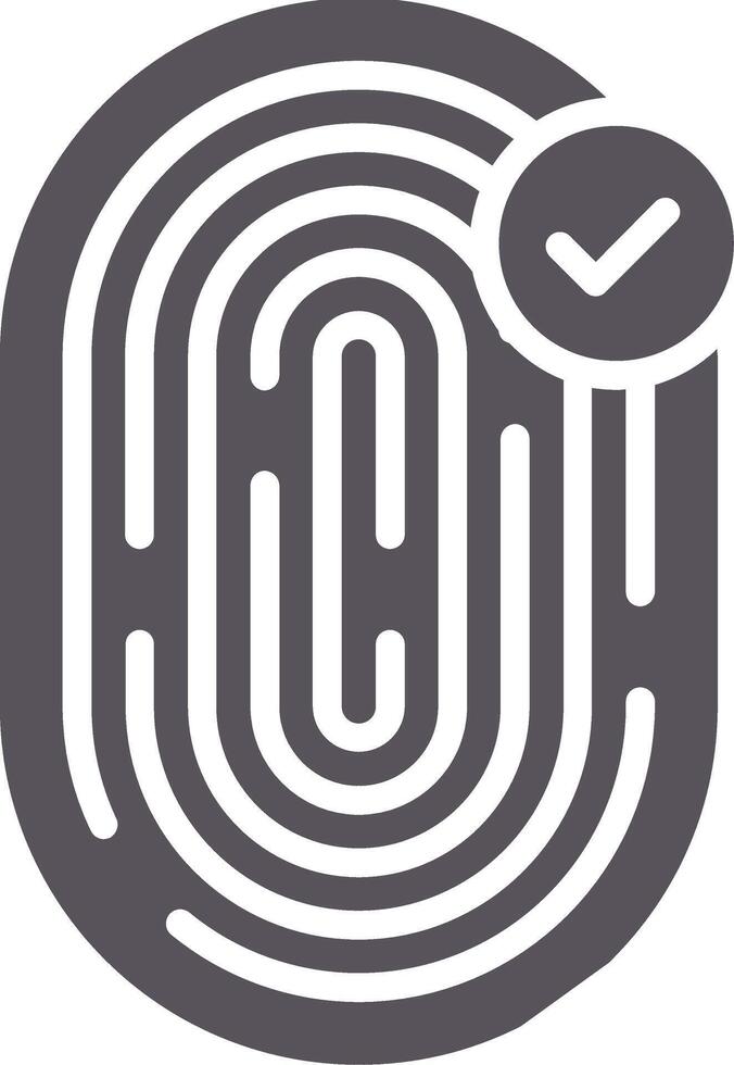 Biometric Identification Colorful Icon vector