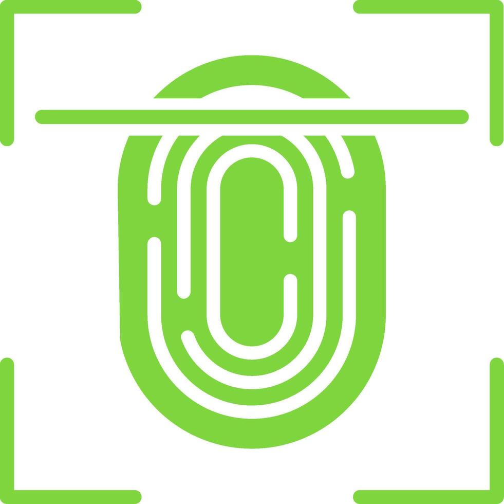 Fingerprint Scan Colorful Icon vector