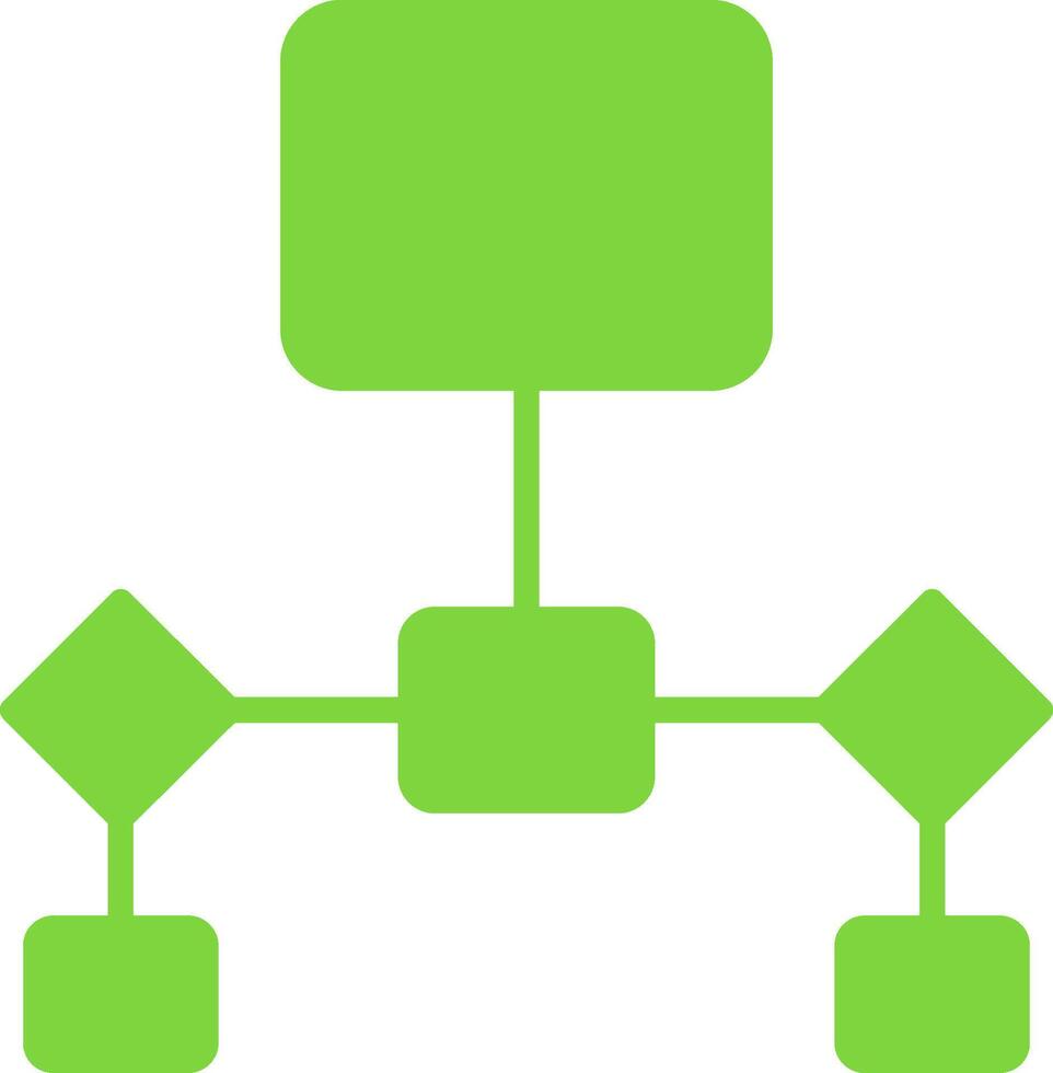 Flowchart Colorful Icon vector