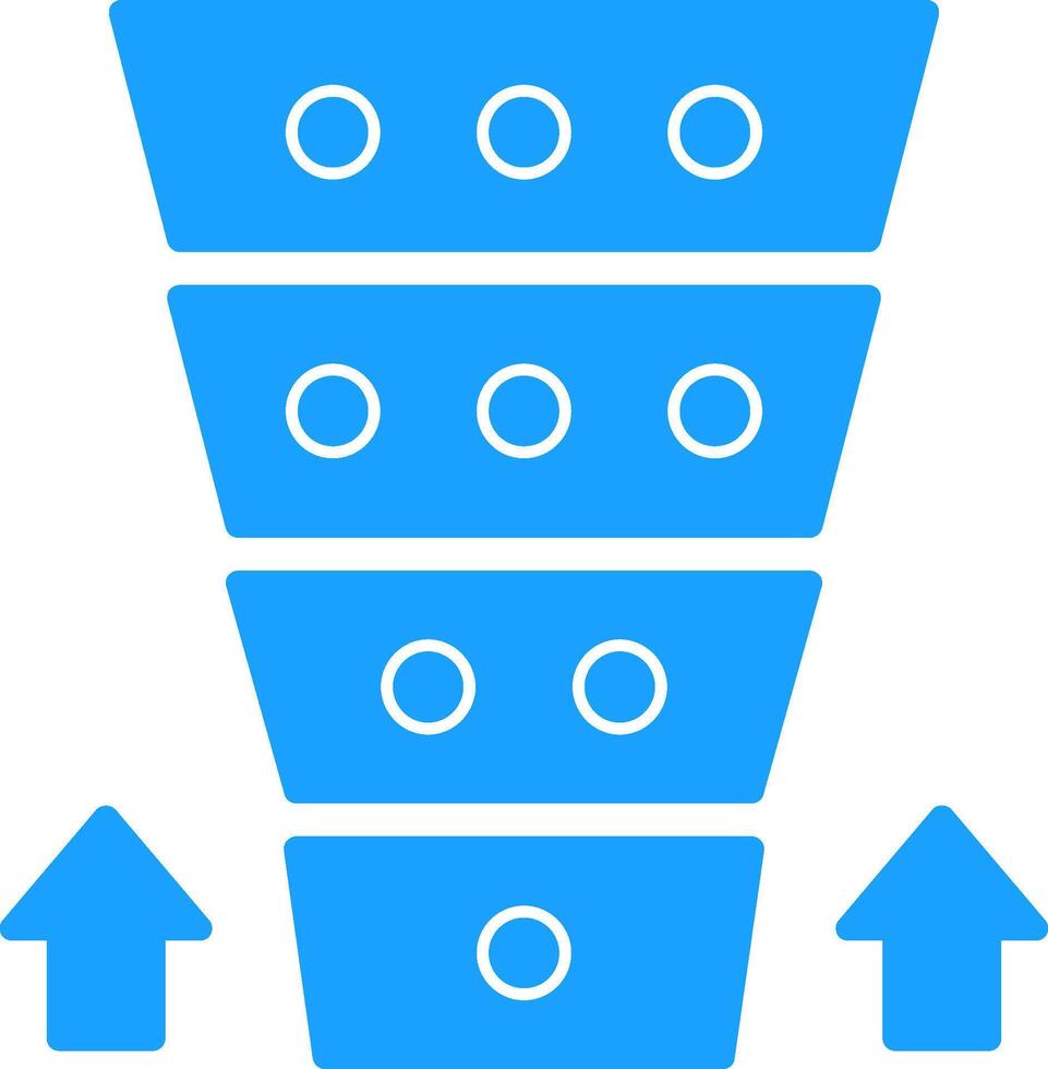 Funnel Chart Colorful Icon vector