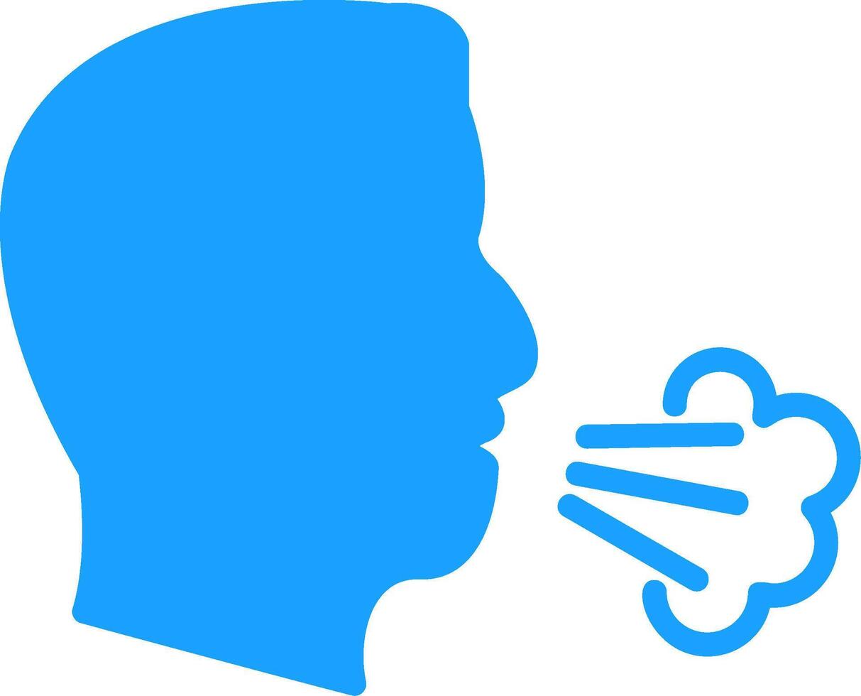 Dry Cough Colorful Icon vector