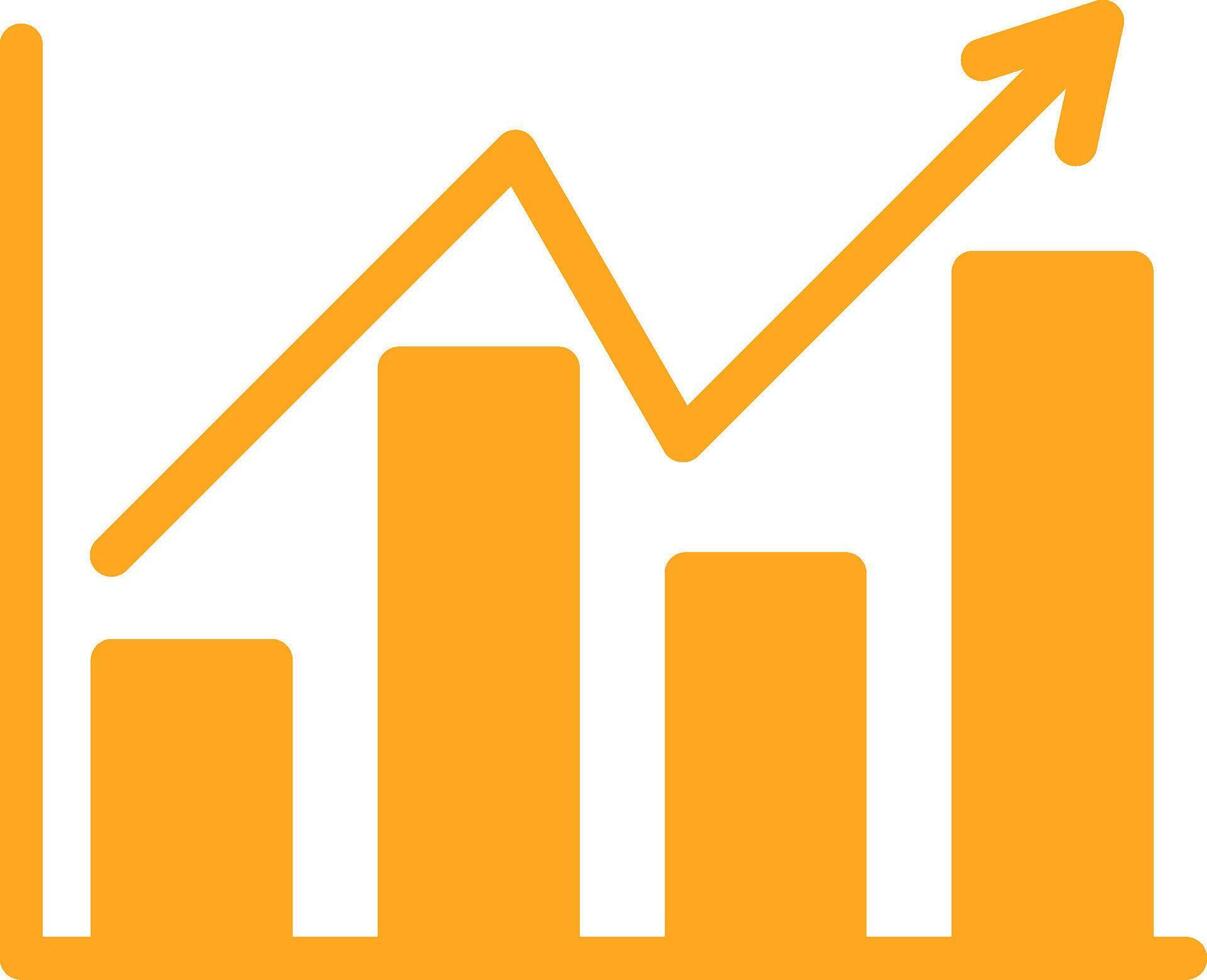 Bar Chart Colorful Icon vector