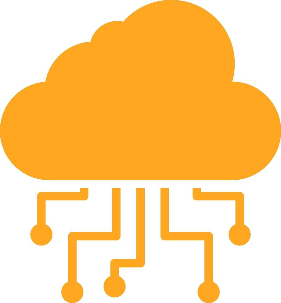 Cloud Computing Colorful Icon vector
