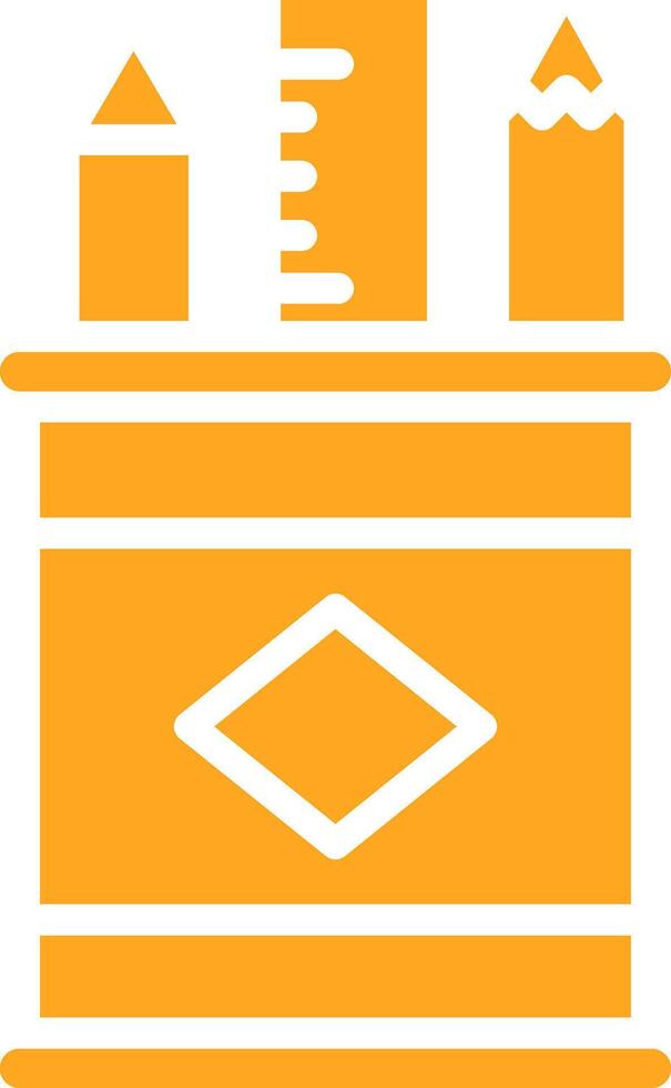 Pencillcase Colorful Icon vector