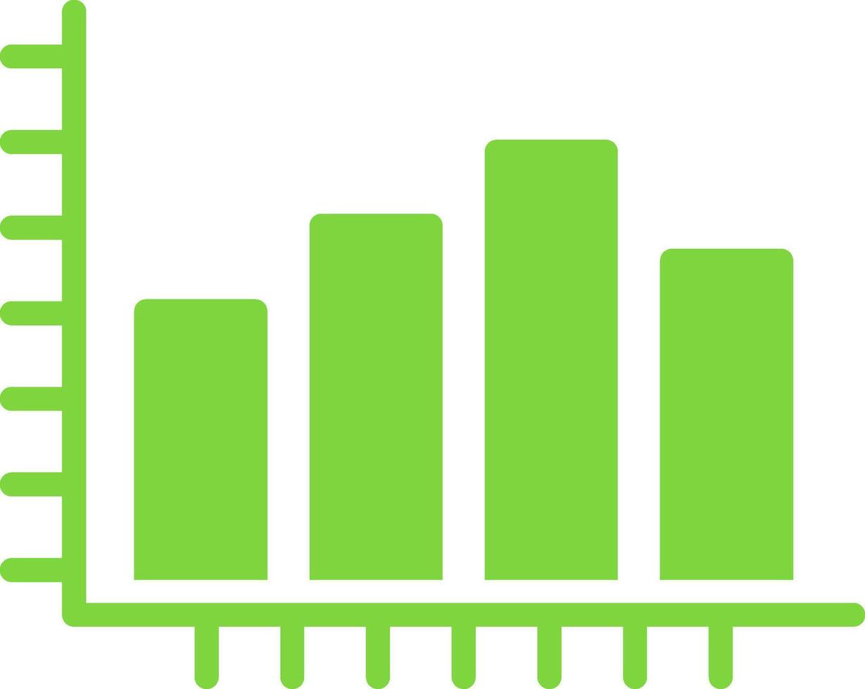 Bar Chart Colorful Icon vector