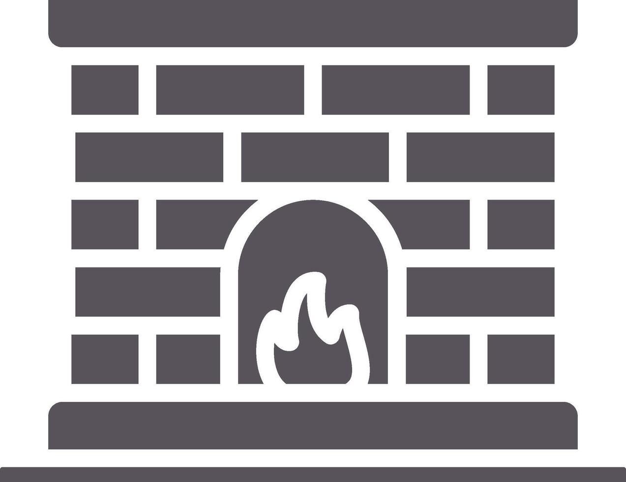 Fireplace Colorful Icon vector