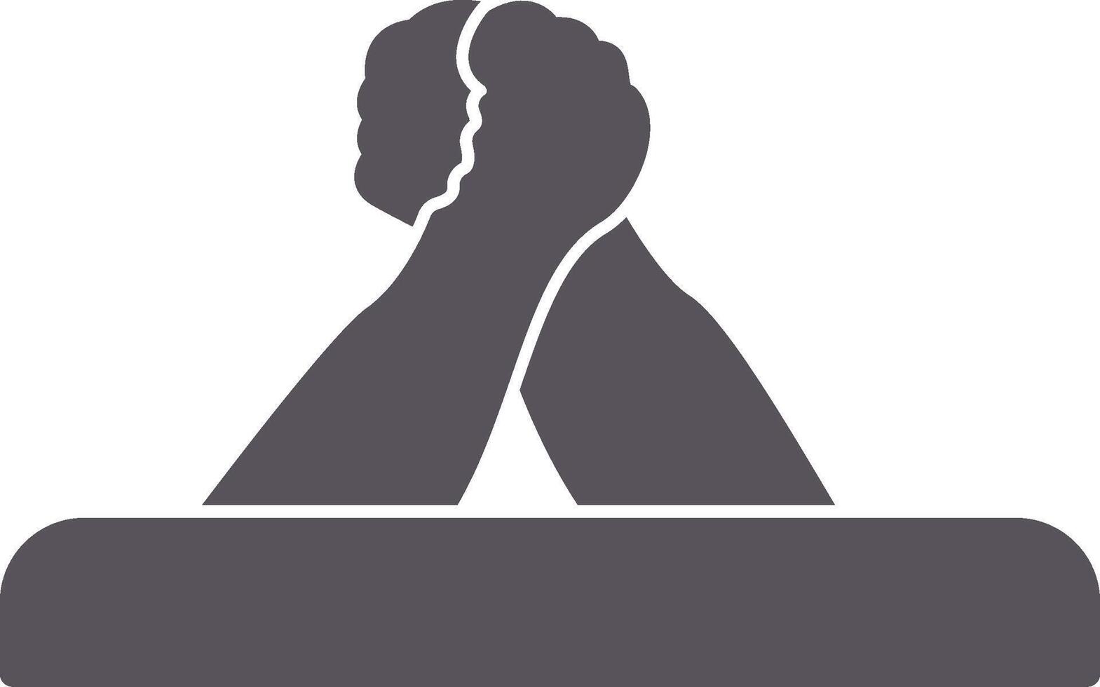 Arm Wrestling Colorful Icon vector