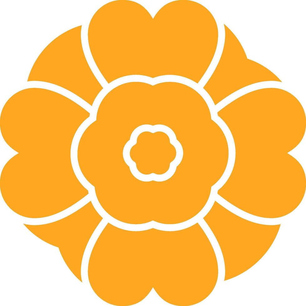 Mint Marigold Colorful Icon vector