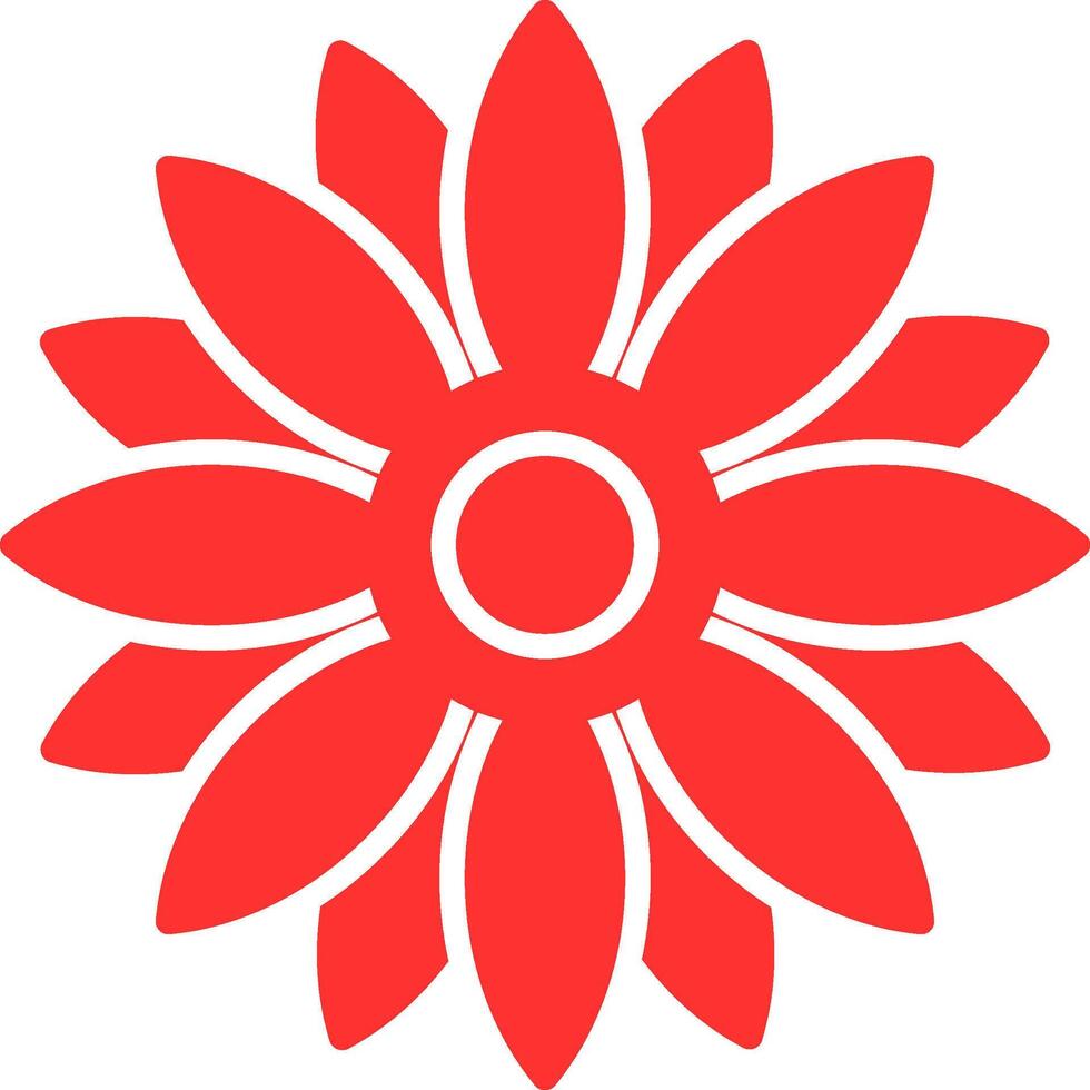 Sunflower Colorful Icon vector