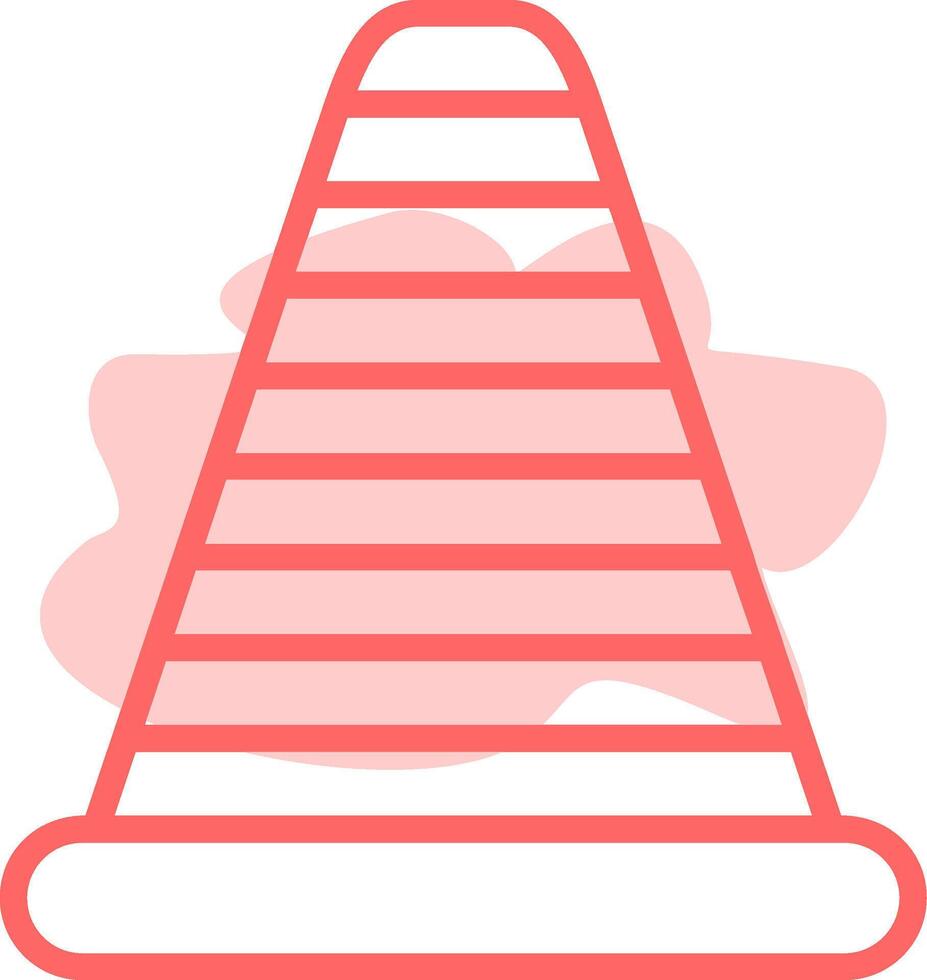 Traffic Cone Colorful Icon vector