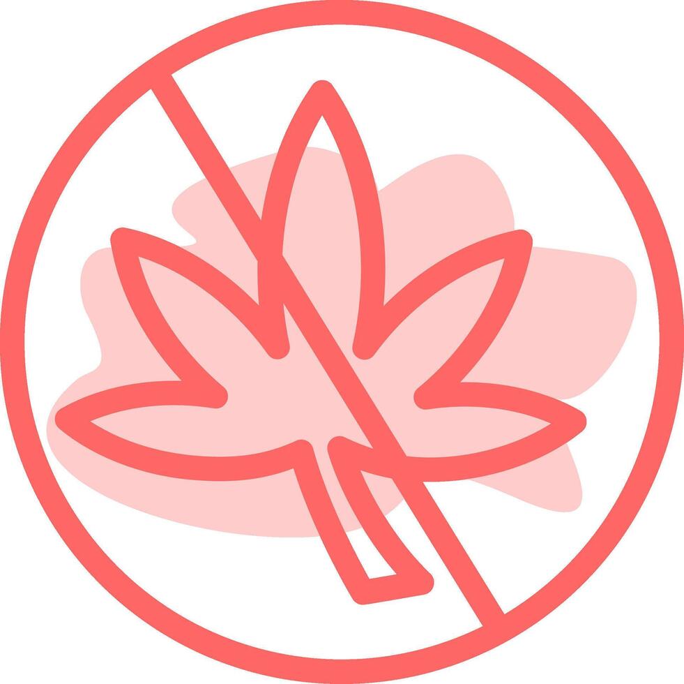 No Weed Colorful Icon vector