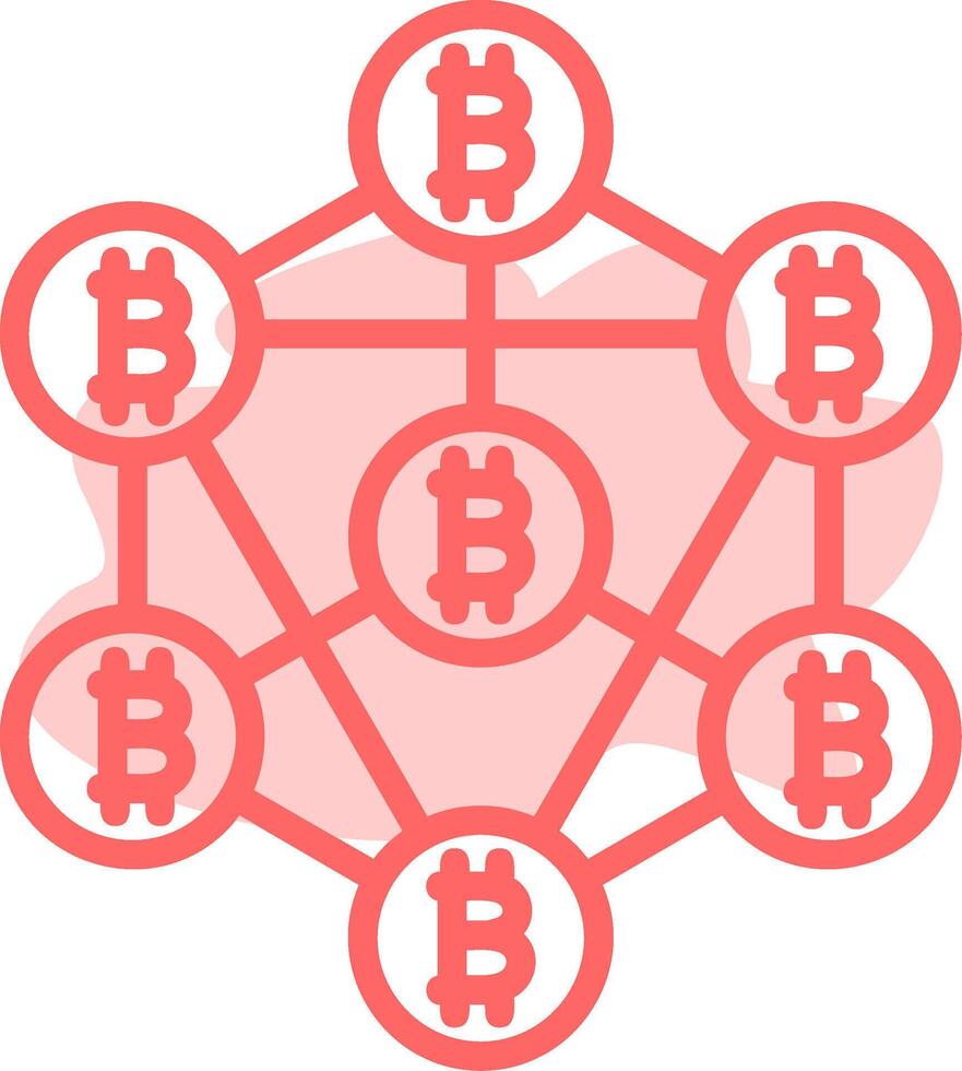 Blockchain Colorful Icon vector