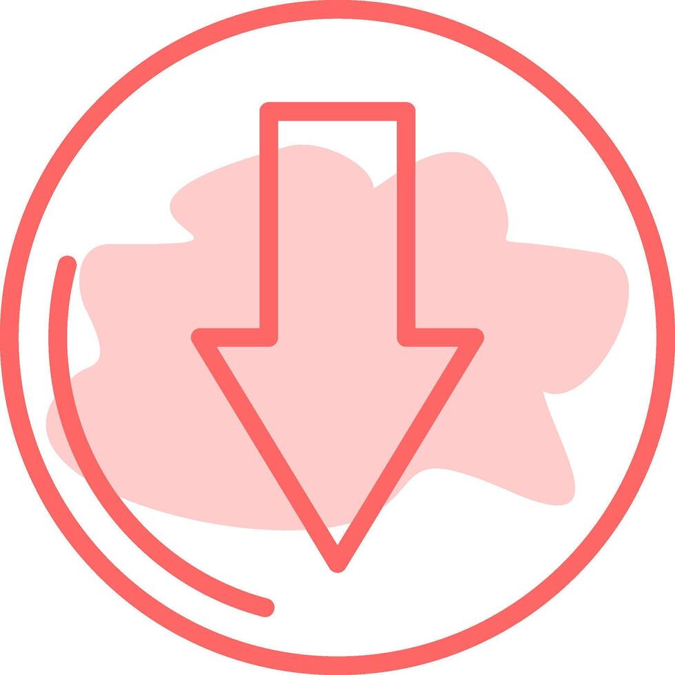 down arrow Colorful Icon vector