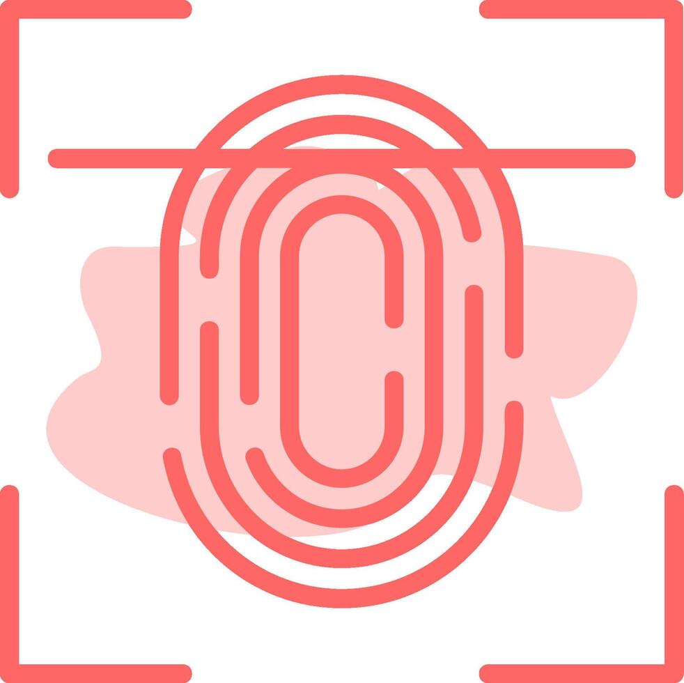 Fingerprint Scan Colorful Icon vector