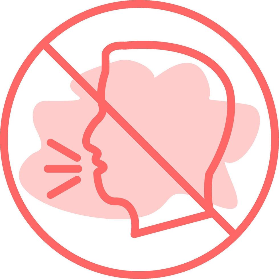 Inability To Speak Colorful Icon vector