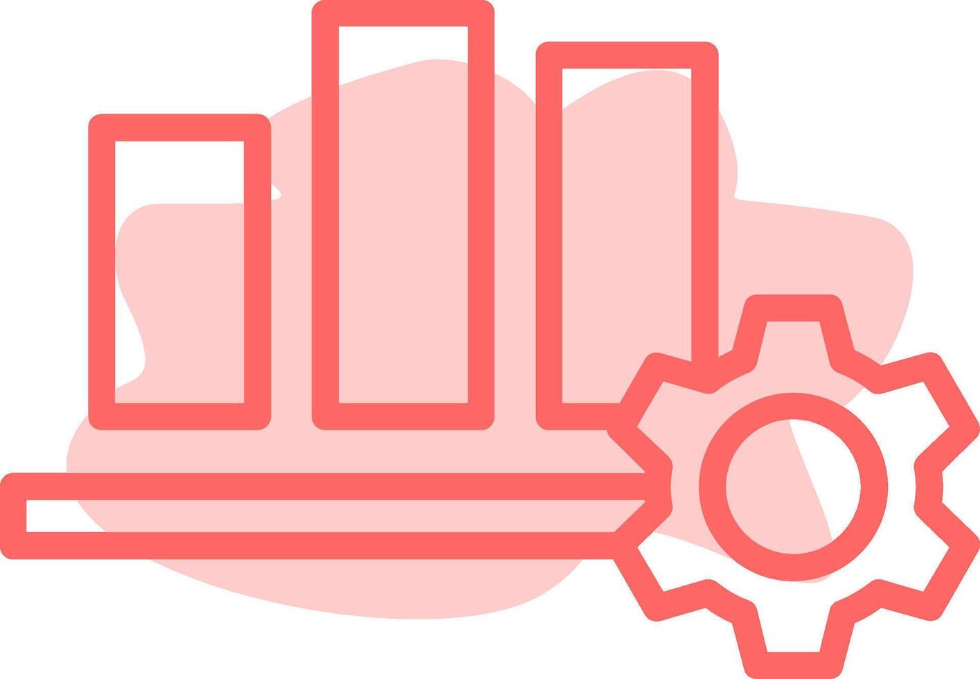Bar Chart Colorful Icon vector