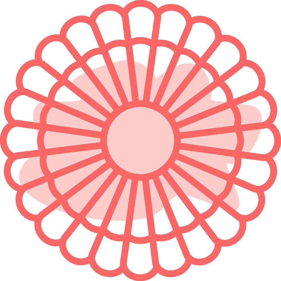 Chrysanthemum Colorful Icon vector