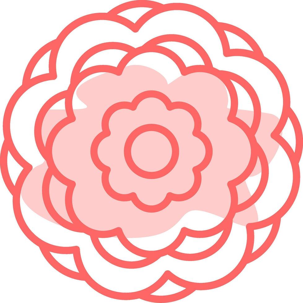 Peony Colorful Icon vector