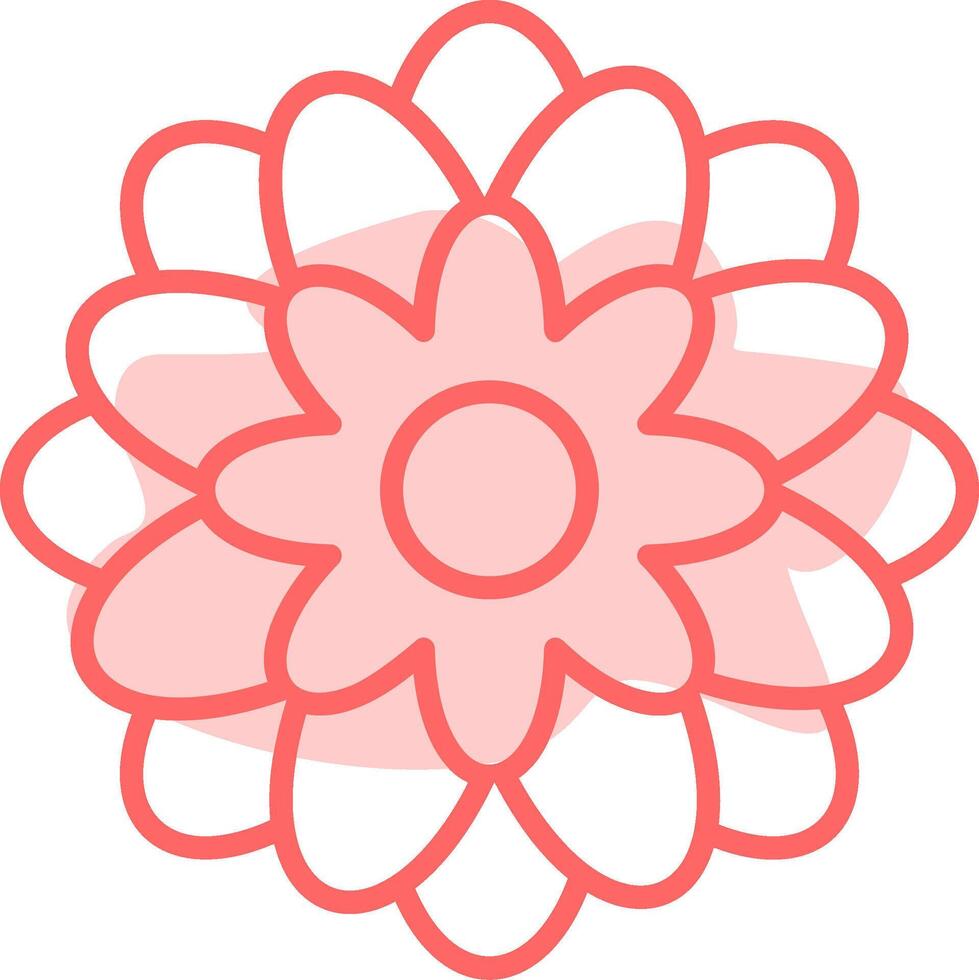 Dahlia Colorful Icon vector