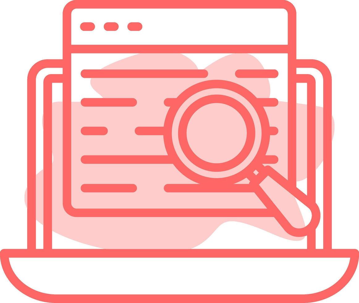 Search Data Colorful Icon vector