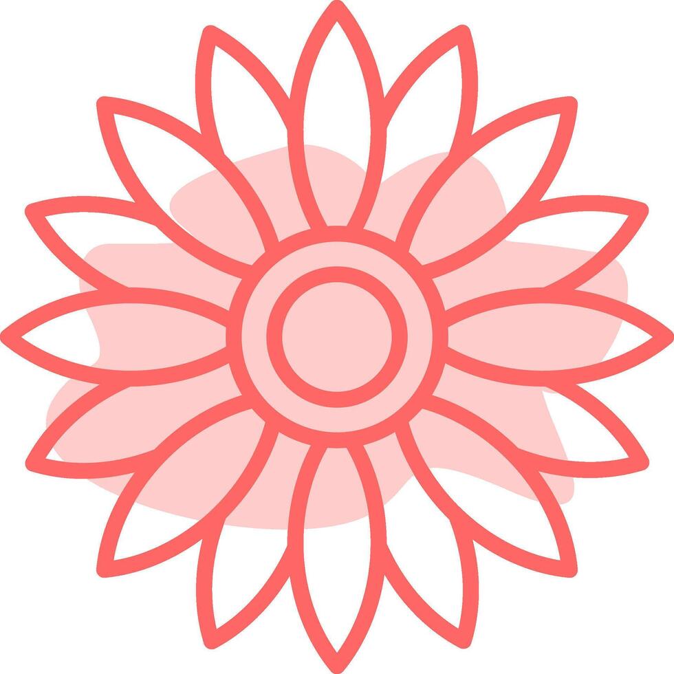 Sunflower Colorful Icon vector