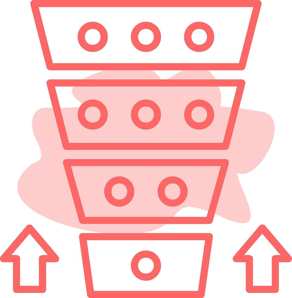 Funnel Chart Colorful Icon vector