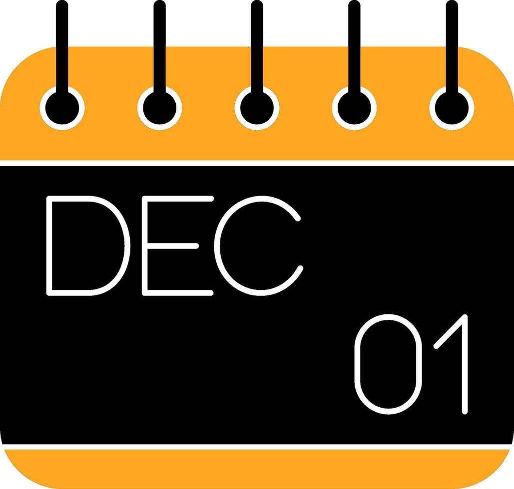 December Colorful Icon vector