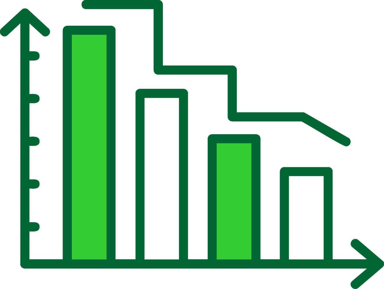 Bar Chart Colorful Icon vector