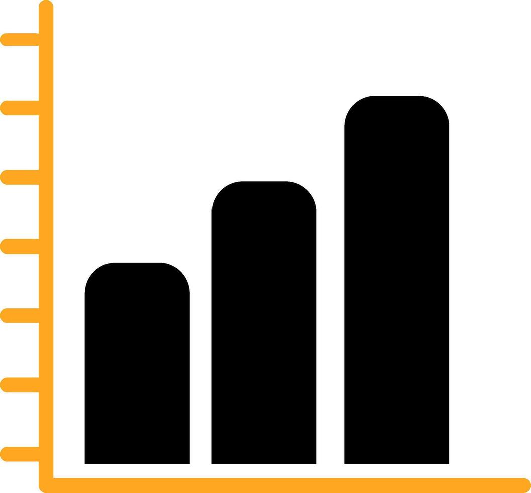 Bar Chart Colorful Icon vector
