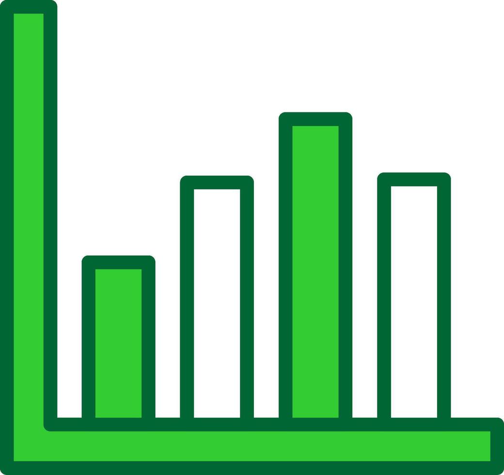 Bar Chart Colorful Icon vector