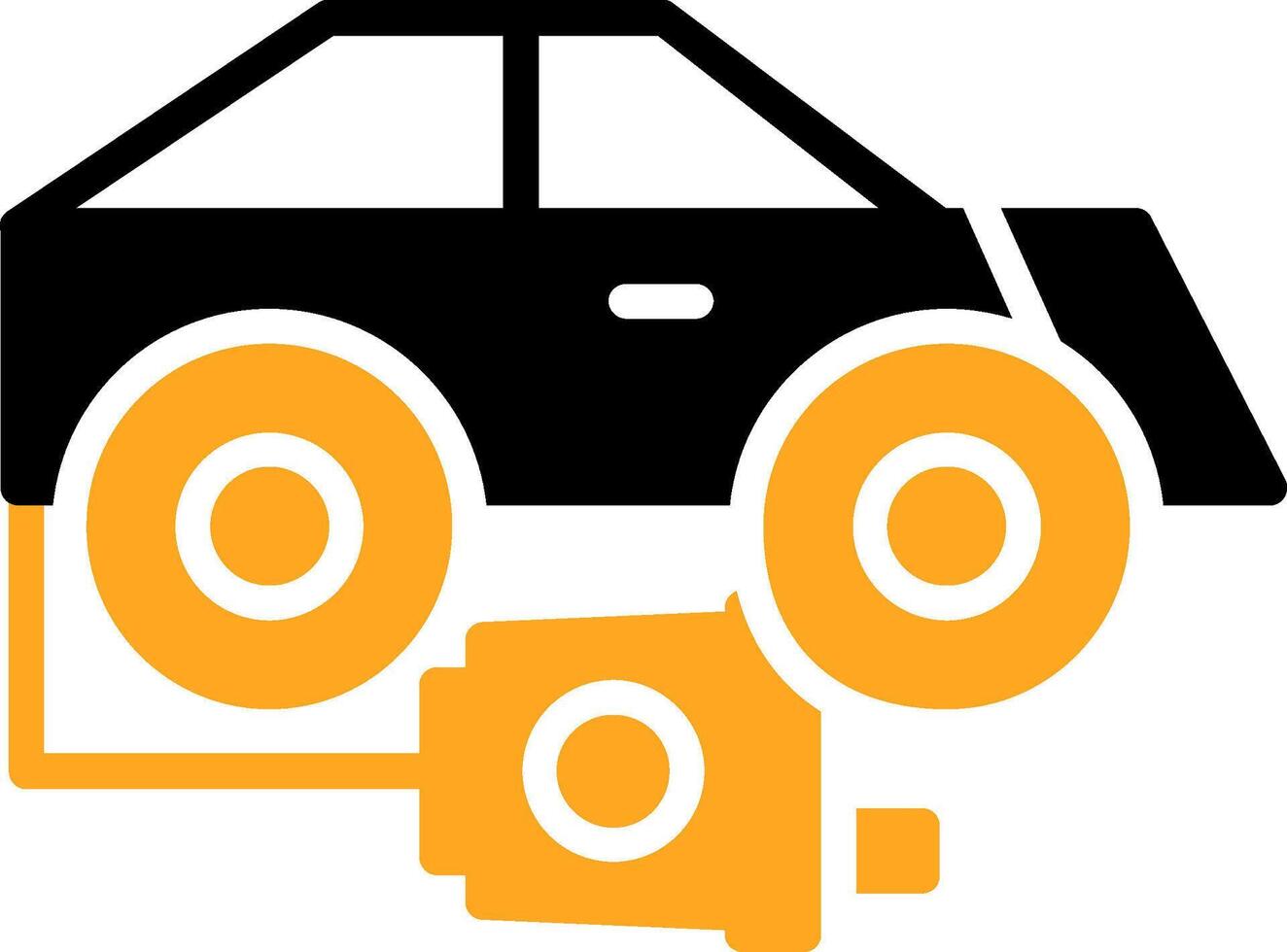 Electric Car Colorful Icon vector