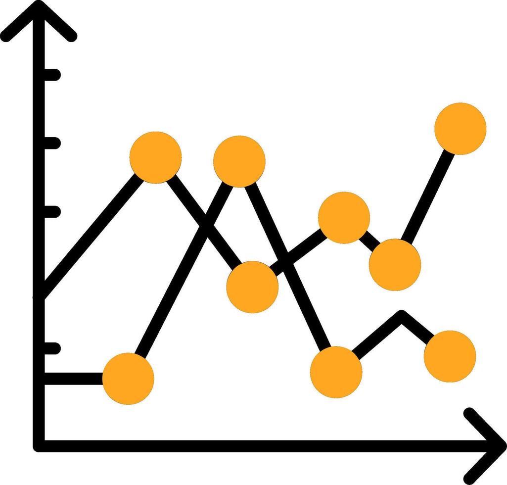 Bar Chart Colorful Icon vector
